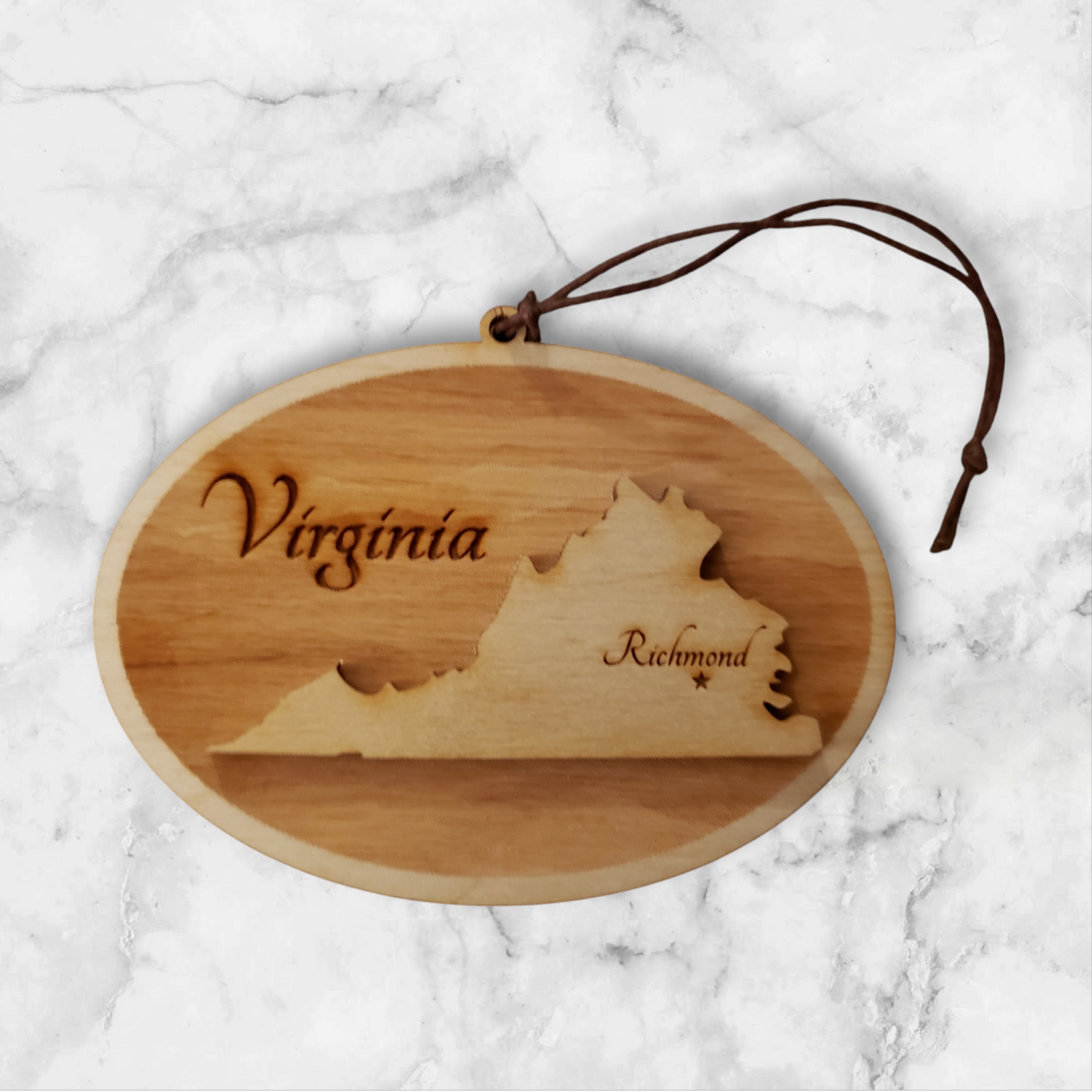 Richmond, VA Wooden Ornament