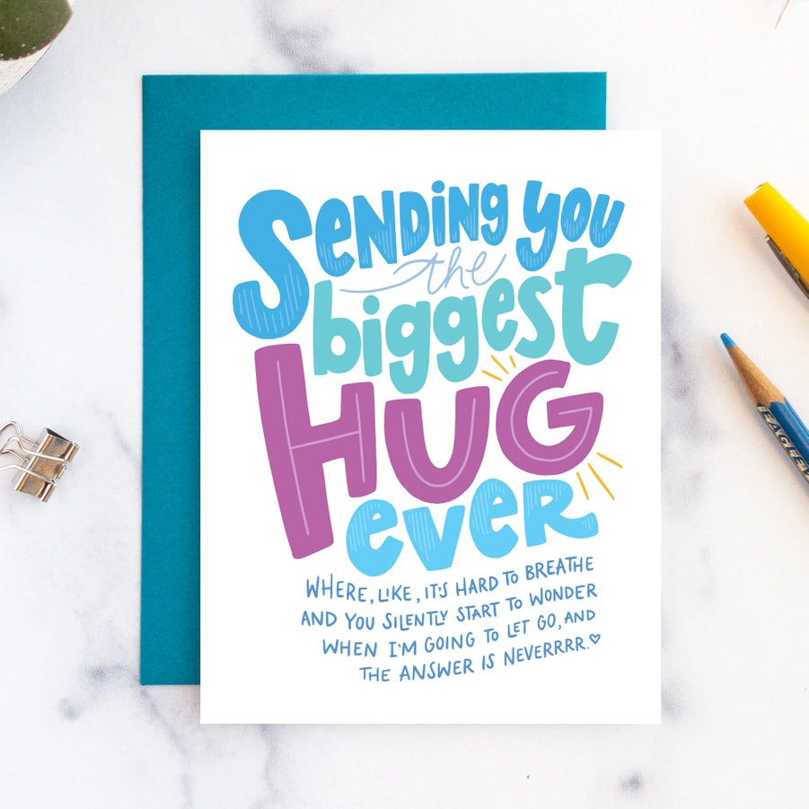 Sending you The Biggest Hug Ever Greeting CardCard
