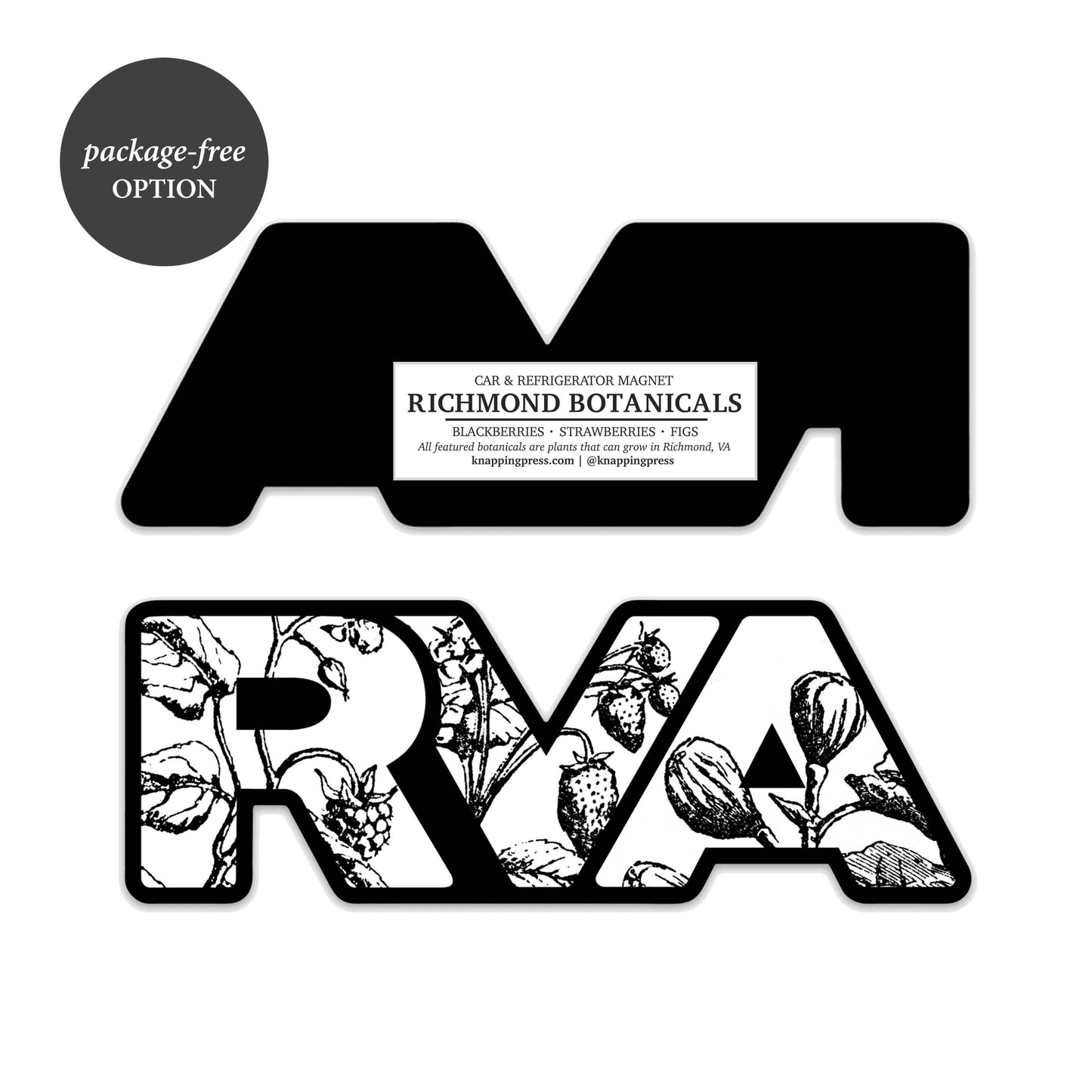 RVA Botanicals Magnet | Car Decal & Refrigerator Magnet: Sticker