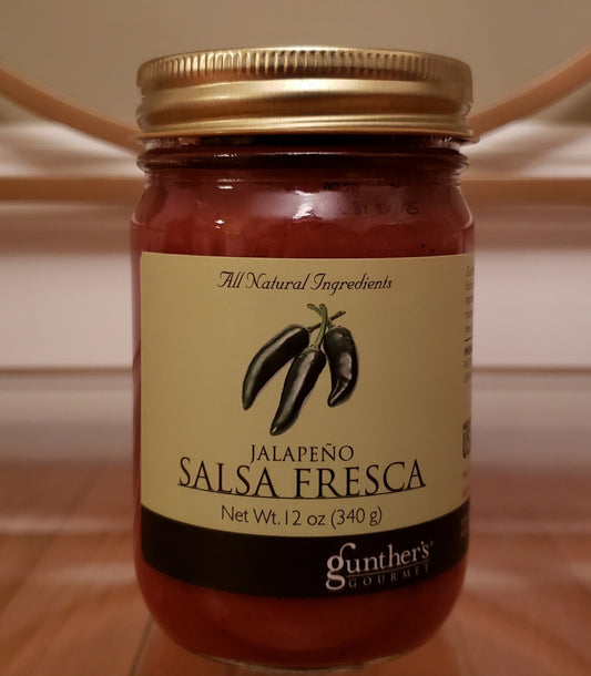 Gunther's Gourmet Jalapeno Salsa Fresca 12oz. Jar