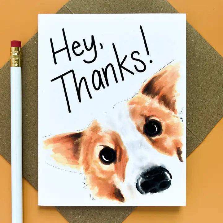 Hey, Thanks Corgi Card