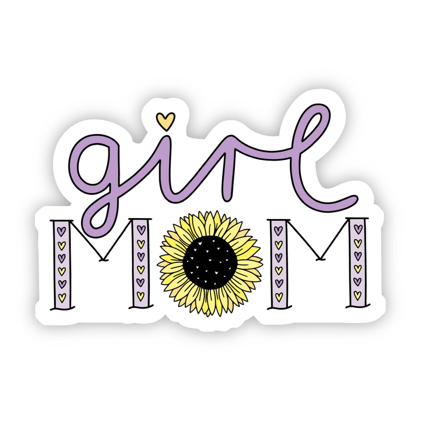 Girl Mom Sunflower Sticker