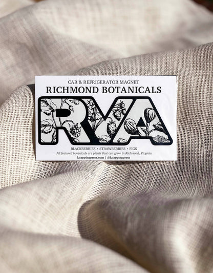 RVA Botanicals Magnet | Car Decal & Refrigerator Magnet: Sticker