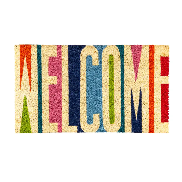 Colorful Welcome Coir Mat