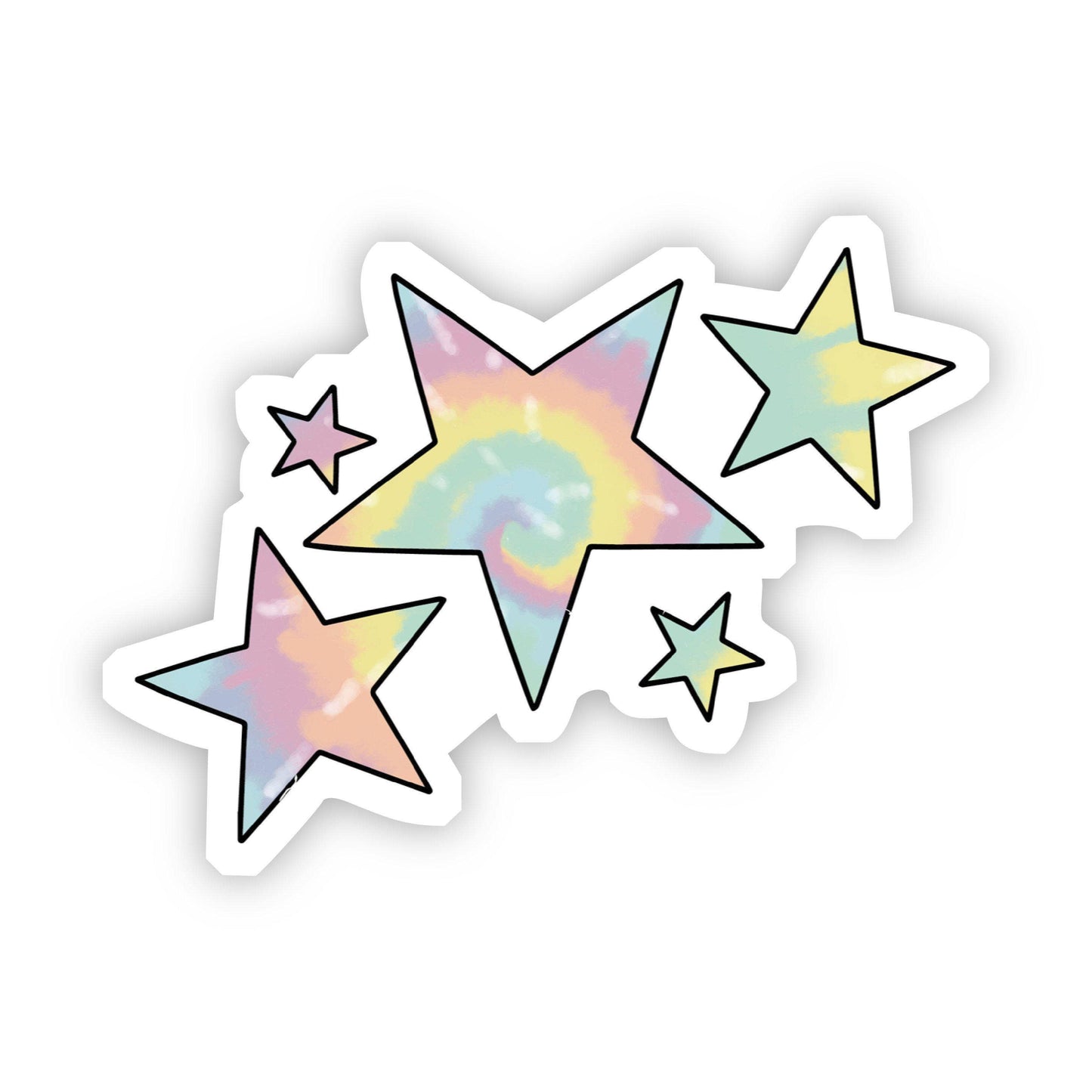 Tie Dye Stars Aesthetic Sticker