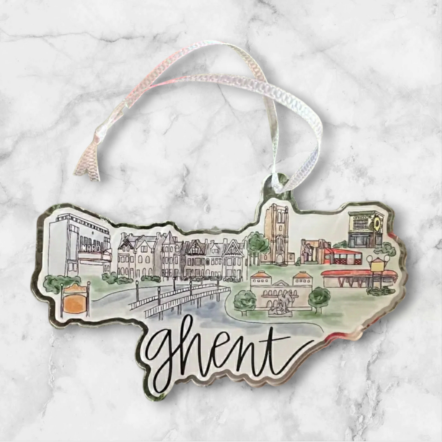 Ghent Neighborhood,Norfolk, VA Acrylic Ornament