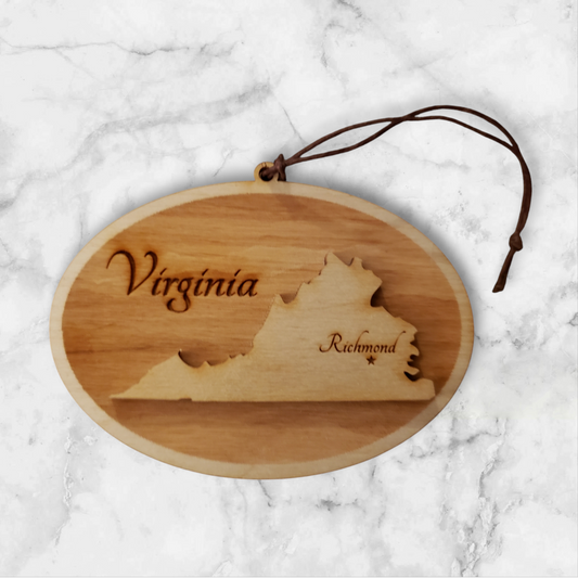 Richmond, VA Wooden Ornament
